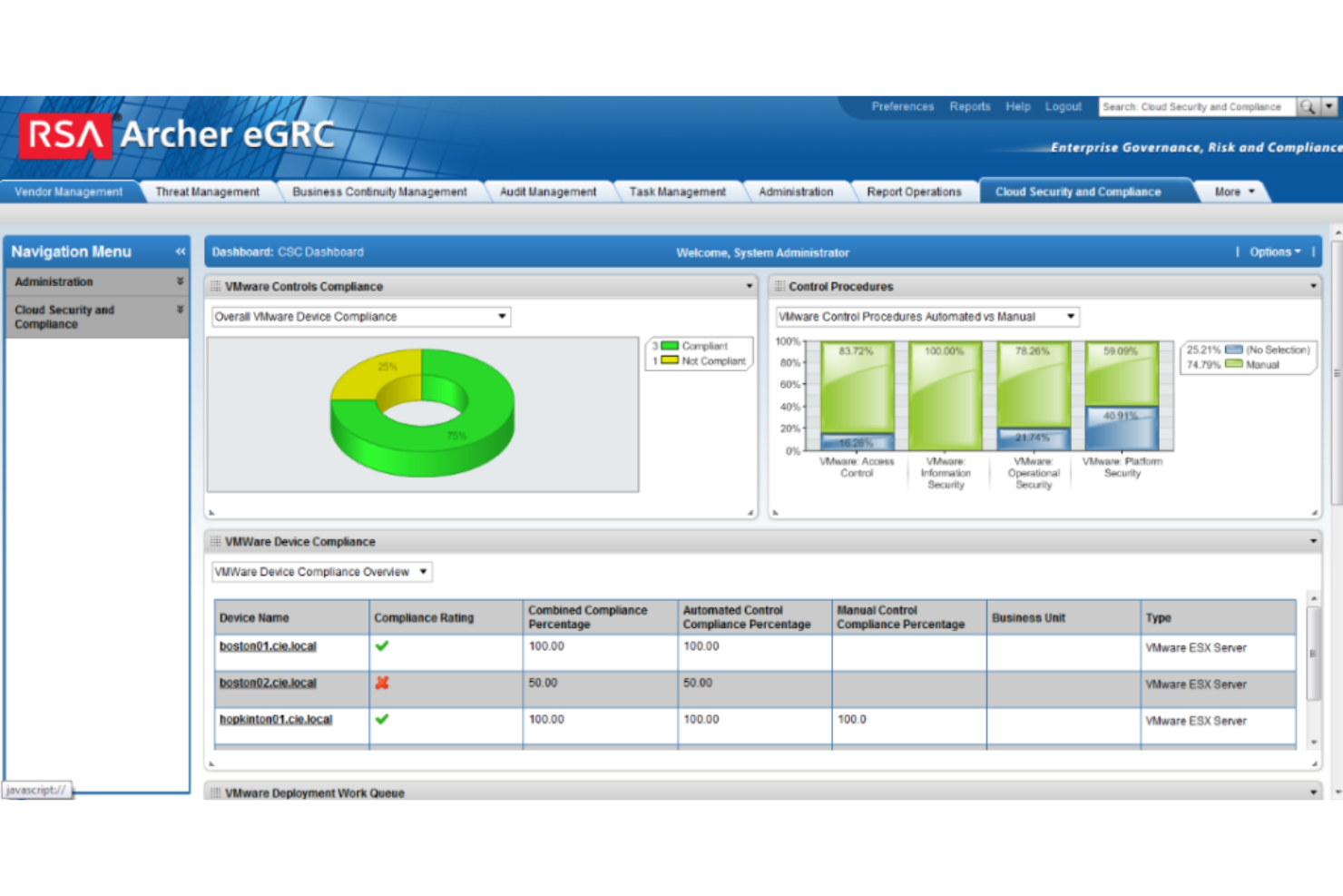RSA Archer Suite screenshot - Lijst van de 10 beste software voor IT-risicobeheer van 2026