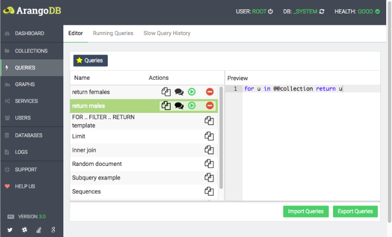 ArangoDB screenshot - 10 beste sleutel-waardedatabases beoordeeld in 2026