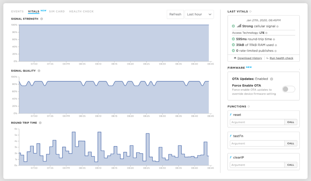 Particle screenshot - Navigeren door de 10 beste IoT-platforms van 2026