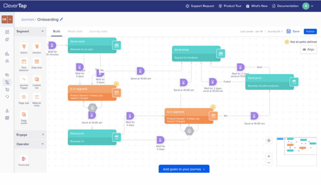 CleverTap screenshot - 10 Handleidingen voor de beste software voor mobiele analyse van 2026