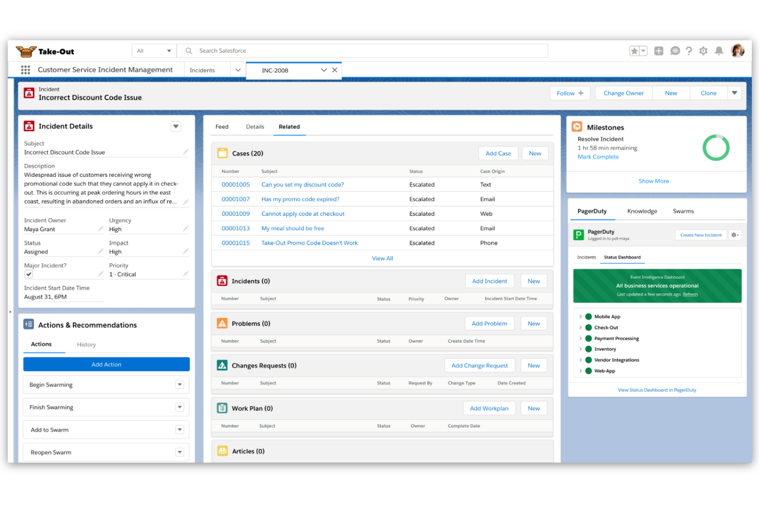 Agentforce Service (formerly Service Cloud) screenshot - 10 beste software voor incidentbeheer beoordeeld in 2026