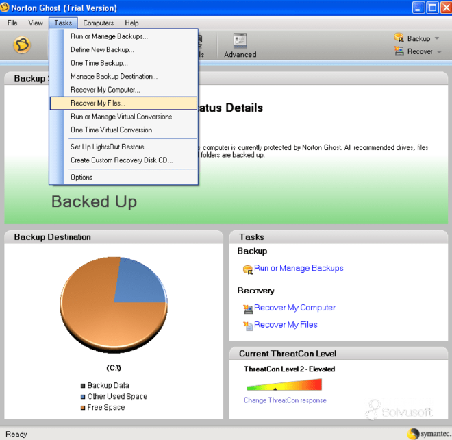 Symantec Ghost Solution Suite screenshot - Top 10 beste software voor het klonen van harde schijven van 2026