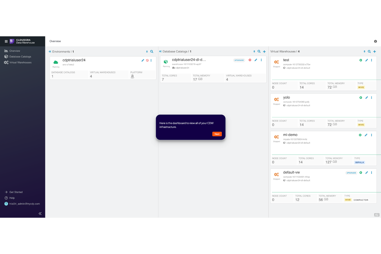 Cloudera screenshot - 10 beste software voor datawarehouses van 2026