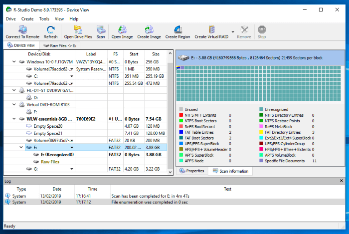 R-Studio screenshot - Top 10 software voor gegevensherstel uitgelegd