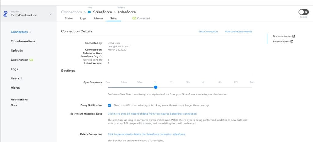 Fivetran screenshot - De 10 beste softwareoplossingen voor datamigratie vergelijken in 2026