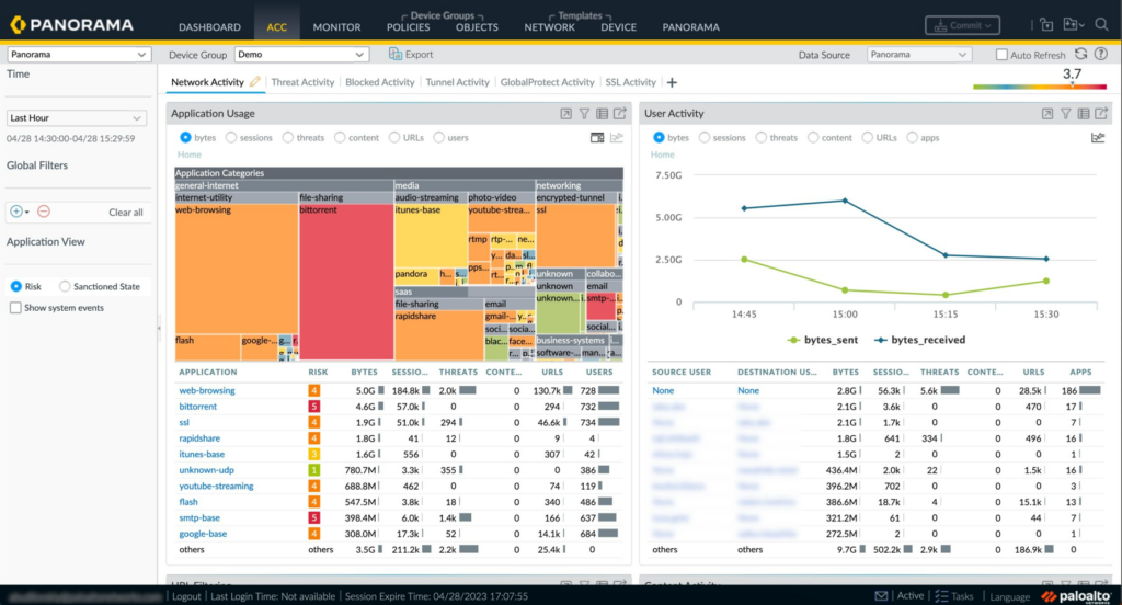 Panorama screenshot - 10 beste softwaretools voor firewall-audits voor 2026