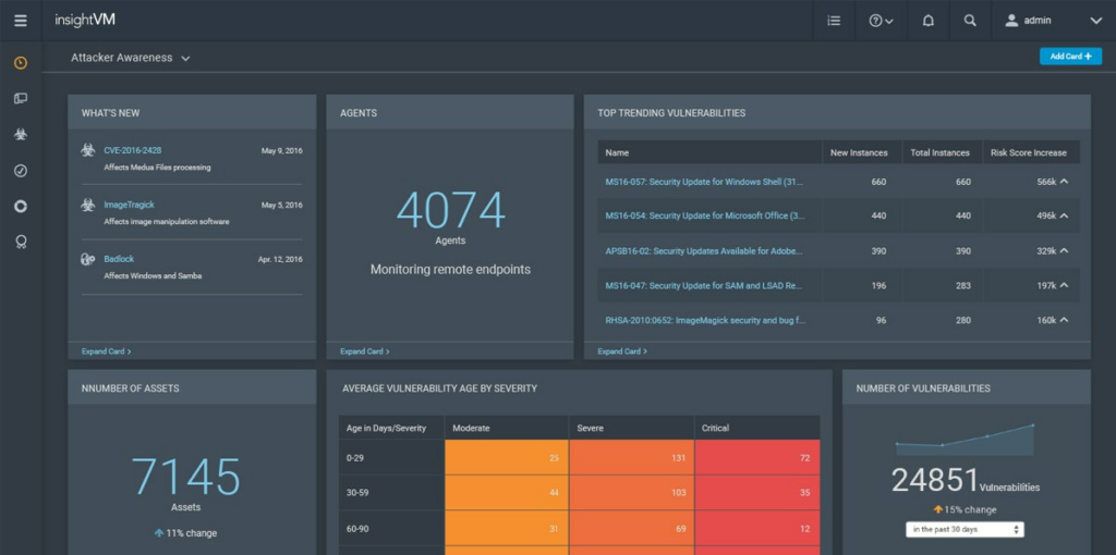 Rapid7 InsightVM screenshot - 10 beste softwaretools voor firewall-audits voor 2026