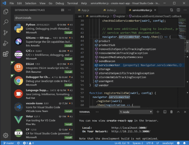 Visual Studio screenshot - 10 beste tools voor codesamenwerking voor ontwikkelaars 2026