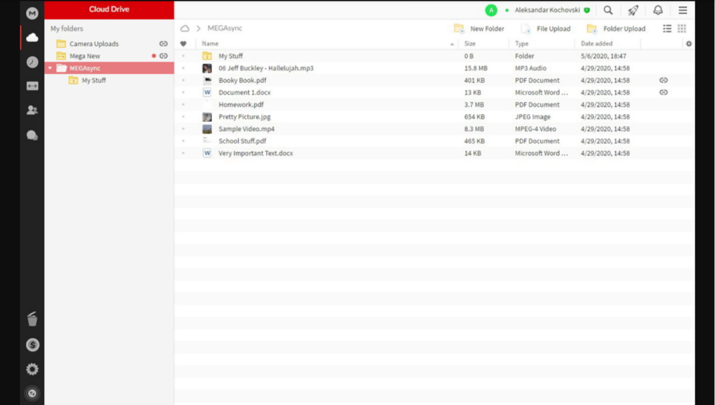 MEGA screenshot - De 10 beste cloudback-upoplossingen ontdekken