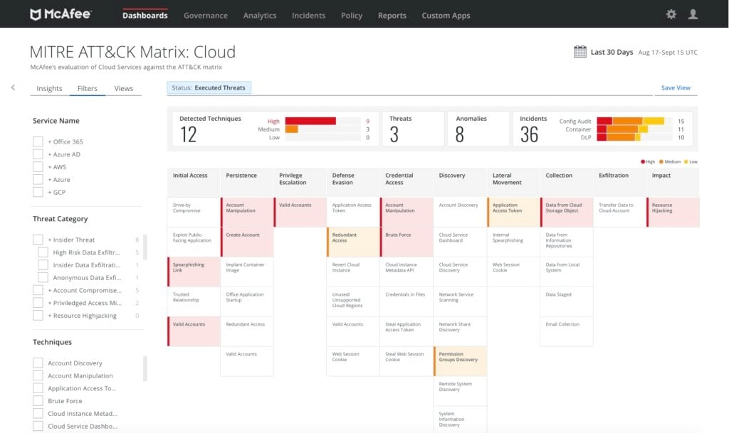 McAfee MVISION Cloud screenshot - 10 beste CASB-oplossingen voor cloudbeveiliging van 2026