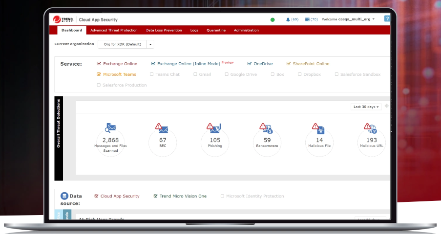 Trend Micro Cloud App Security screenshot - 10 beste CASB-oplossingen voor cloudbeveiliging van 2026