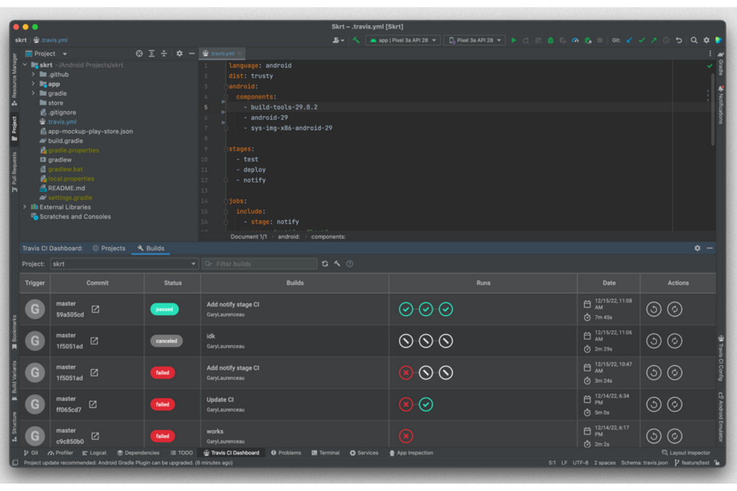 Travis CI screenshot - De 10 beste softwareprogramma’s voor buildautomatisering beoordeeld in 2026