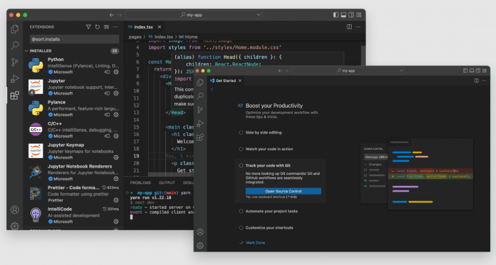 Visual Studio screenshot - 10 beste software voor applicatieontwikkeling in 2026