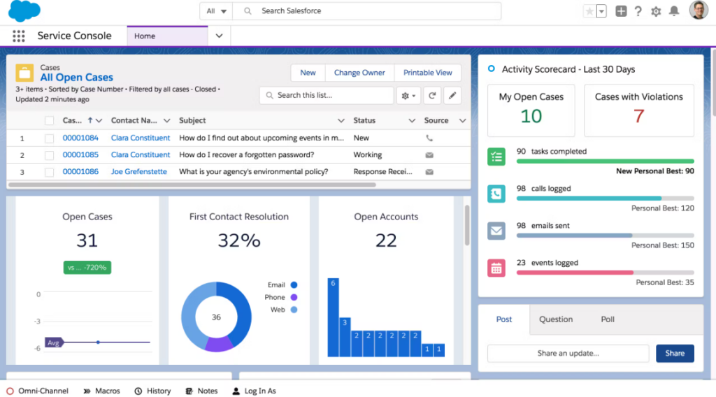 Salesforce Application Development screenshot - 10 beste software voor applicatieontwikkeling in 2026
