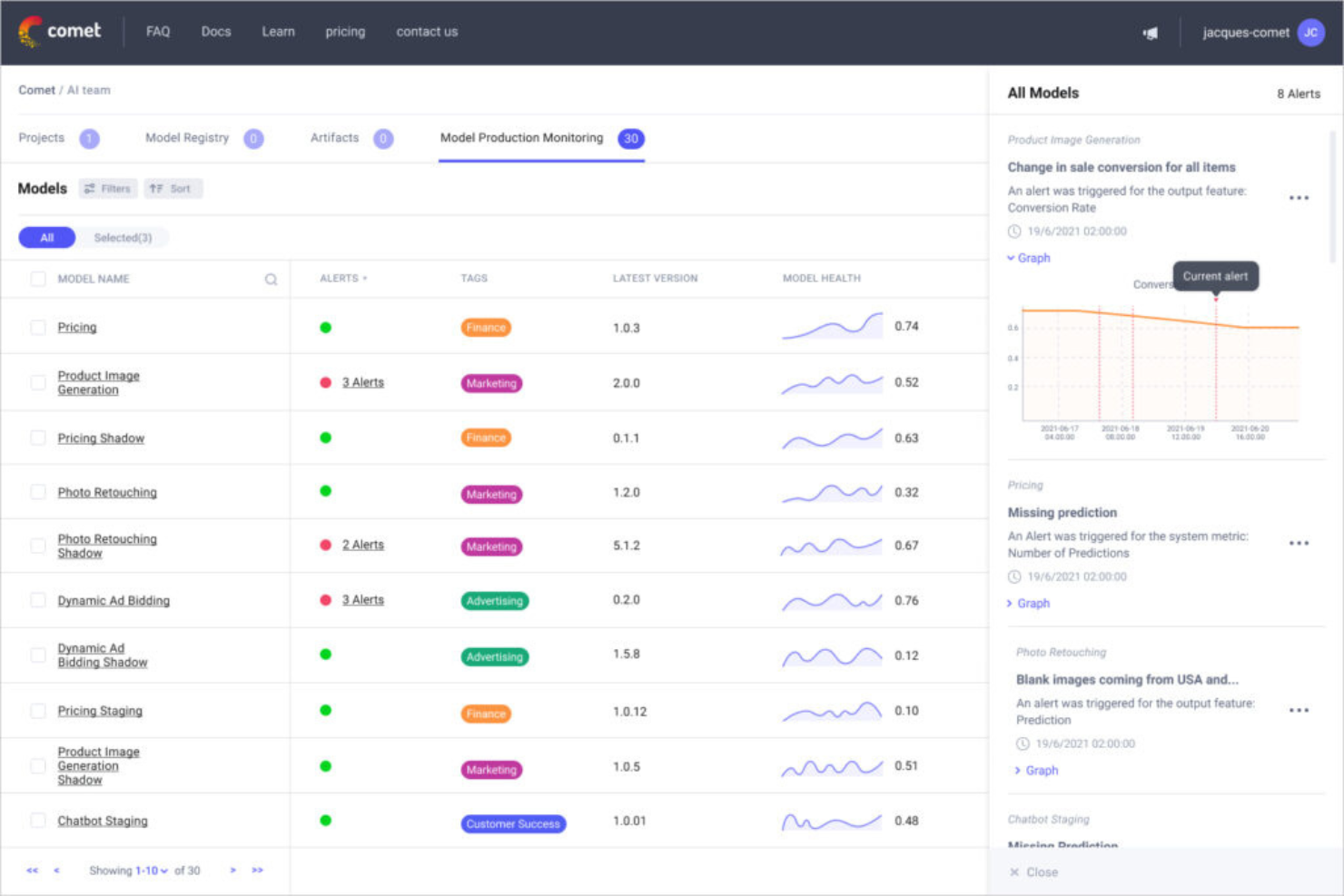 Comet screenshot - AI van topniveau: de 10 beste softwareprogramma’s voor diep leren van 2026