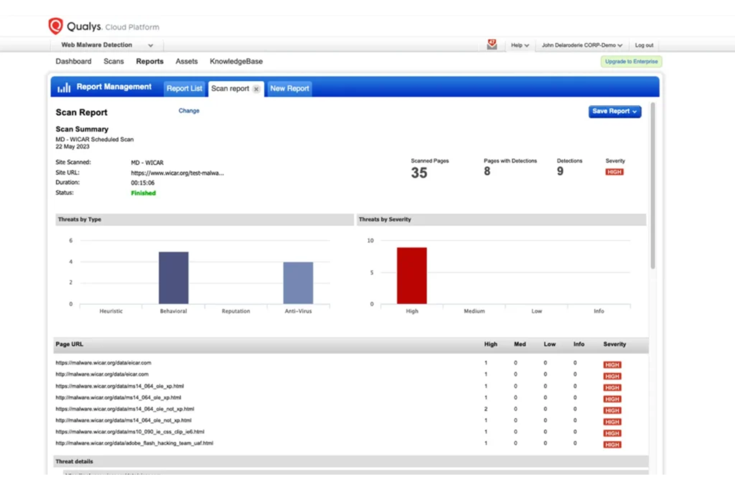 Qualys Web App Scanning screenshot - De code kraken: de 10 beste IAST-hulpmiddelen van 2026