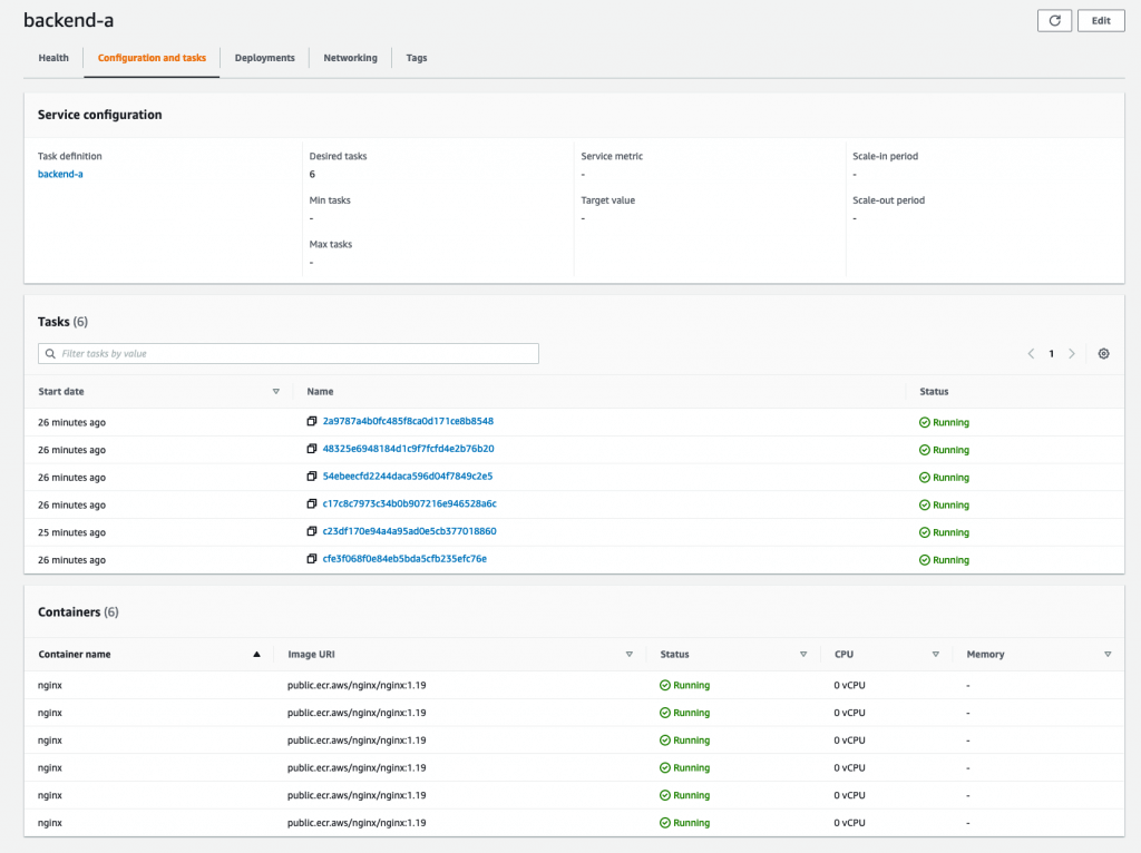Amazon Elastic Container Service screenshot - 10 beste containerisatiesoftware beoordeeld in 2026