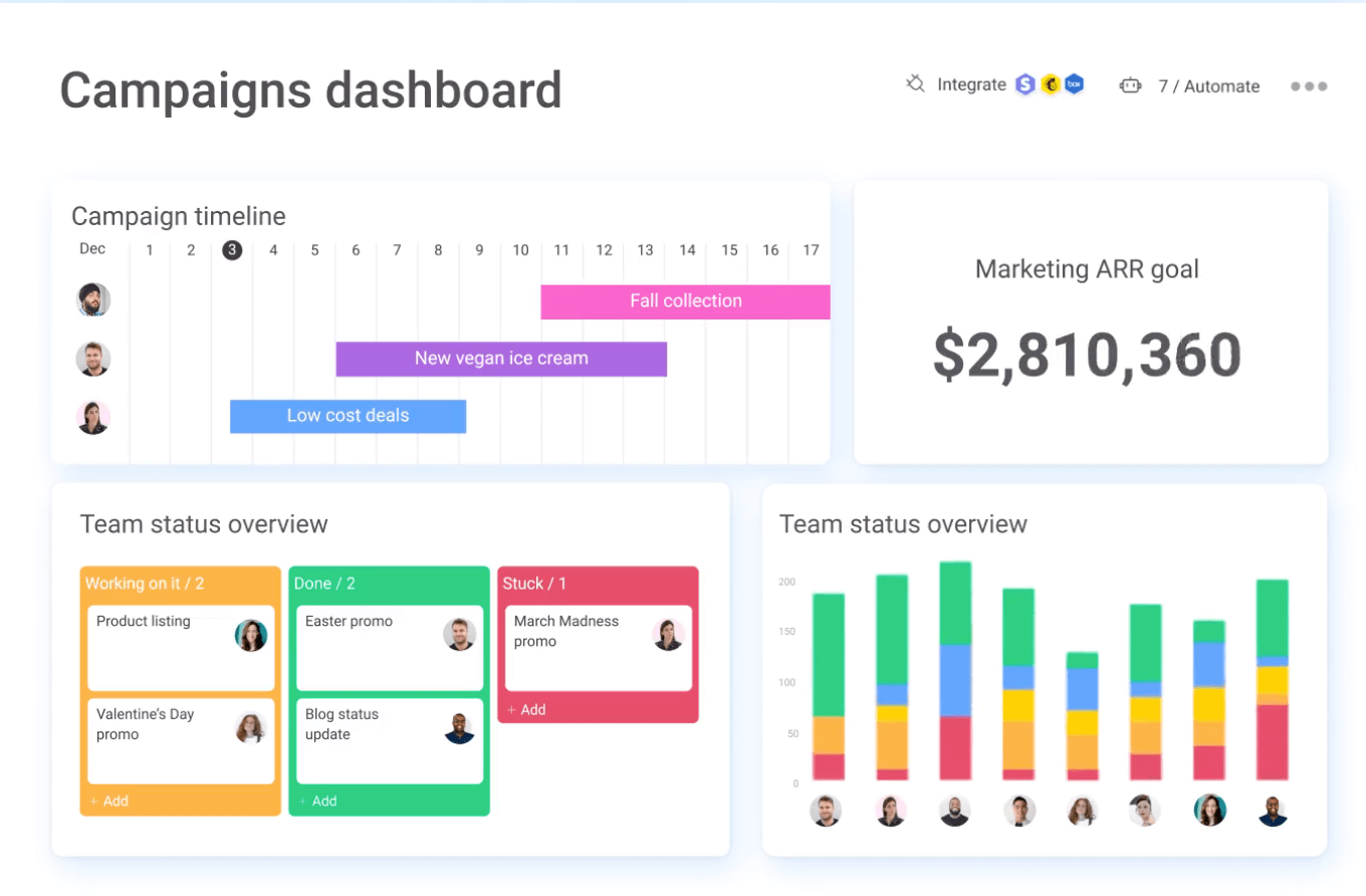 monday AI Workspace screenshot - 10 beste Jira-alternatieven voor projectmanagement in 2026