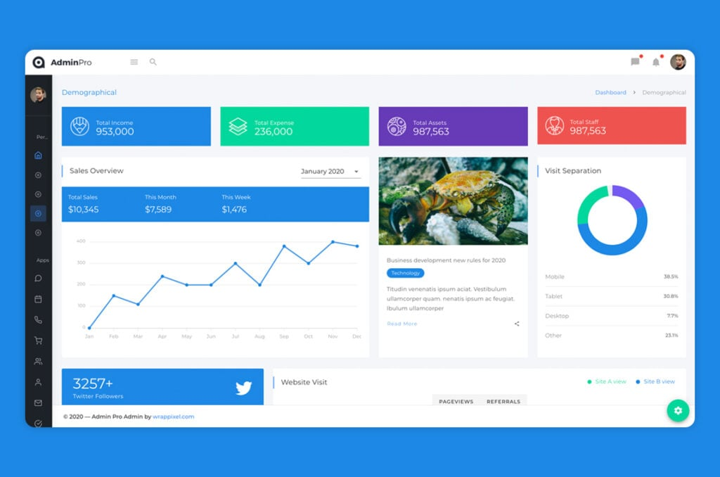 Vuetify screenshot - 10 beste alternatieve tools voor Bootstrap voor webdesign in 2026