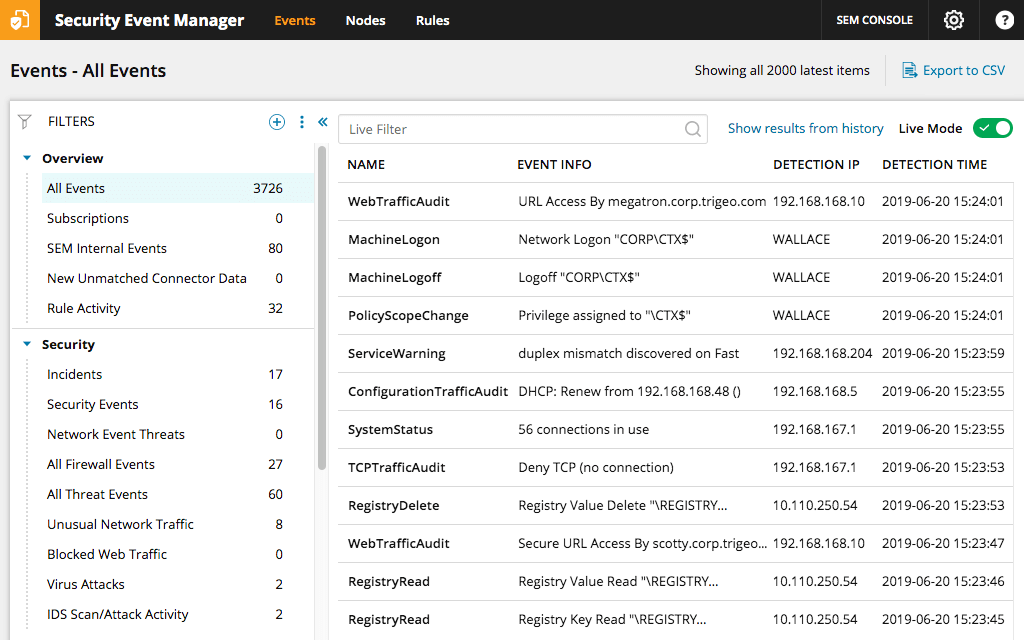 SolarWinds Security Event Manager screenshot - 10 beste software voor inbraakdetectie in 2026 onthuld