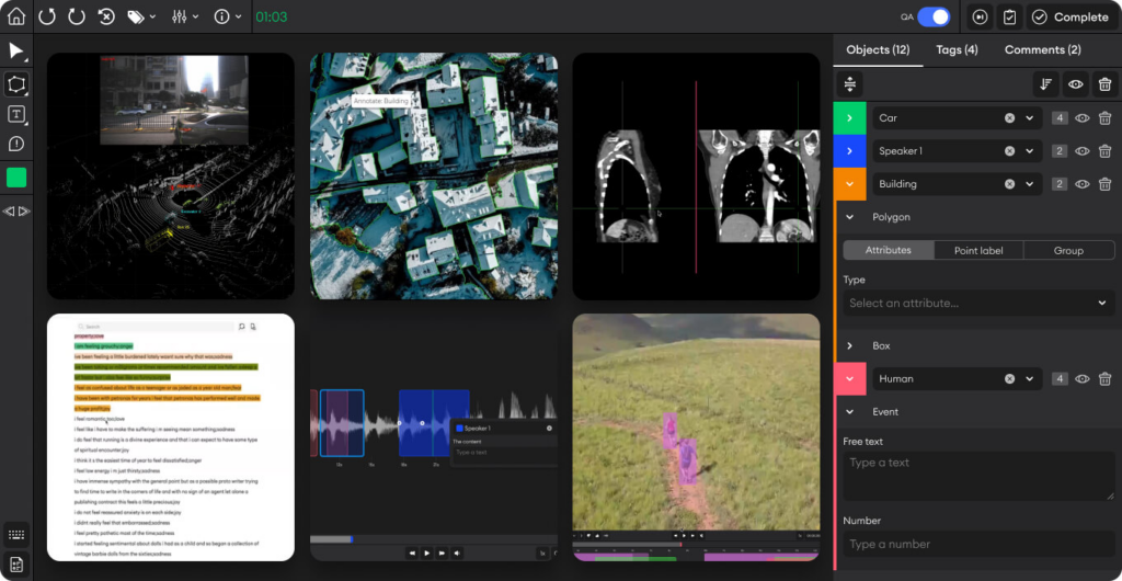 SuperAnnotate screenshot - 10 beste AI-softwareprogramma’s die de toekomst herdefiniëren