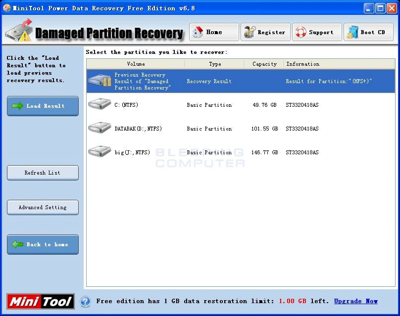 MiniTool Data Recovery screenshot - Top 10 software voor gegevensherstel uitgelegd