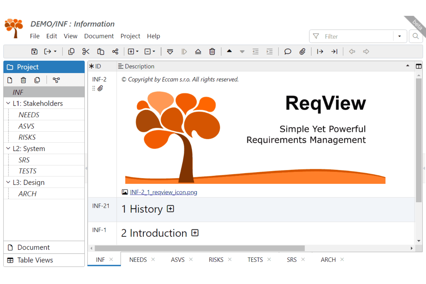 ReqView screenshot - 10 beste software voor requirementsmanagement, beoordeeld voor 2026