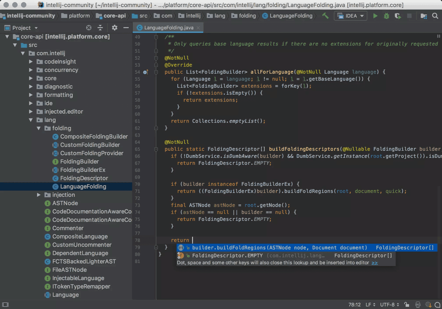 IntelliJ IDEA screenshot - 10 beste IDE-software voor 2026 (meer dan 10 getest)
