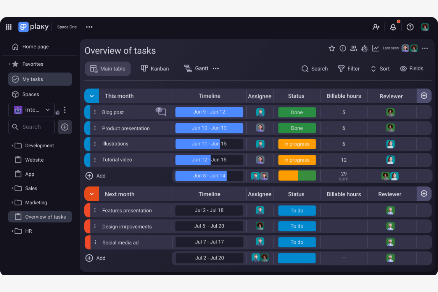 Plaky screenshot - 10 beste alternatieven voor Smartsheet, geselecteerd voor 2026
