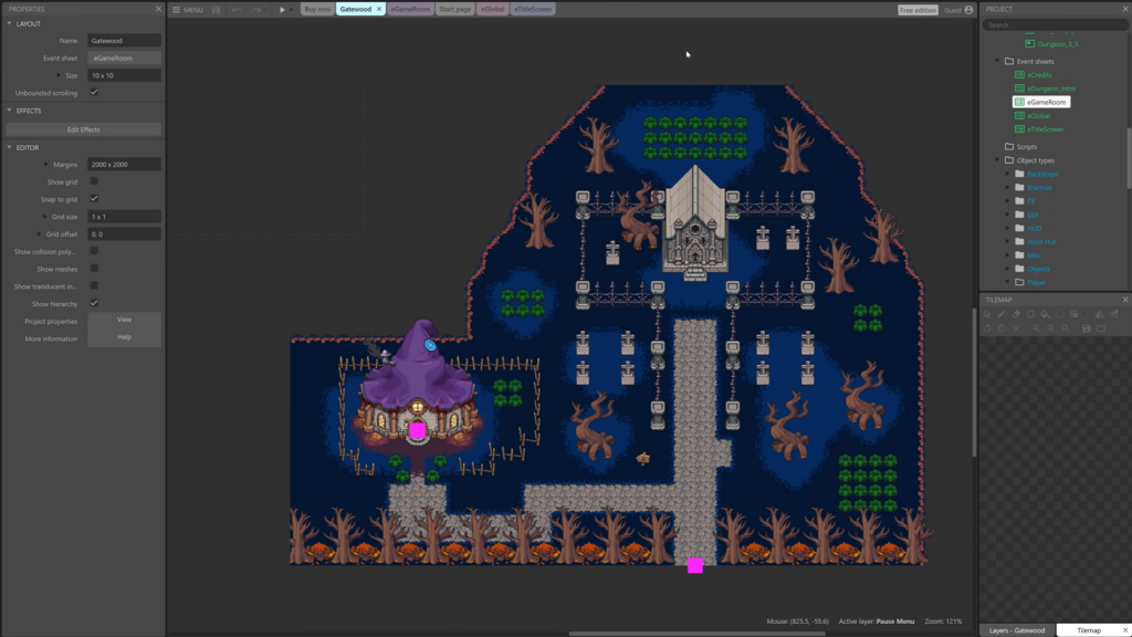Construct screenshot - 10 Beste softwareopties voor game-engines in 2026