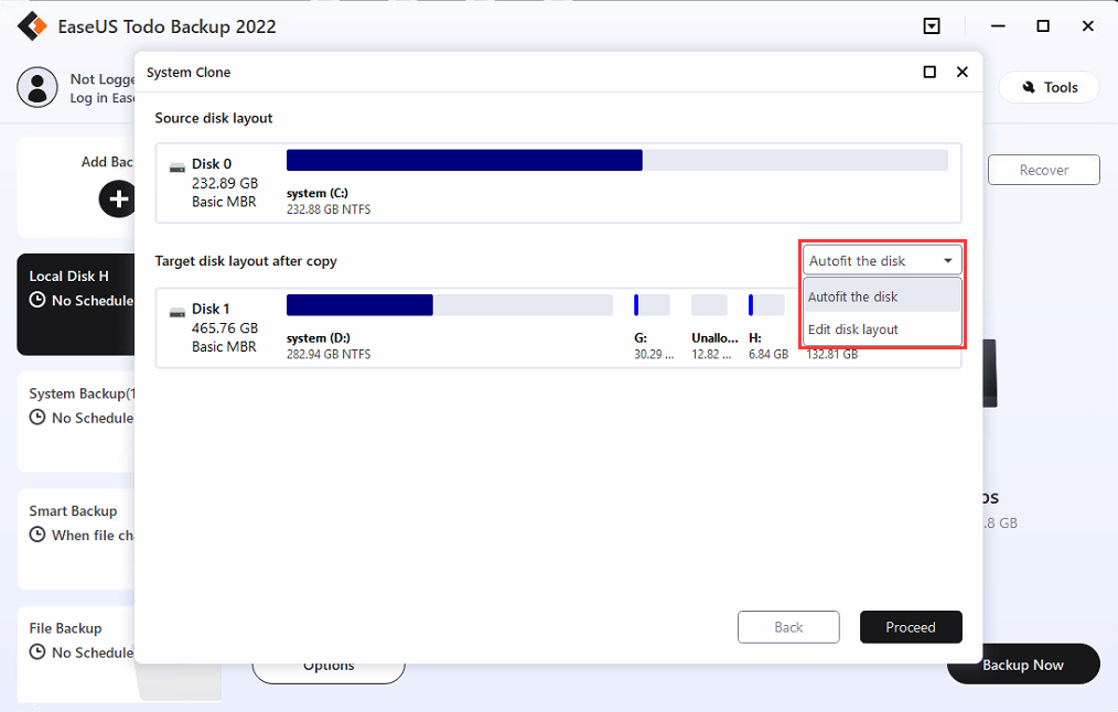 EaseUS ToDo Backup screenshot - Top 10 beste software voor het klonen van harde schijven van 2026