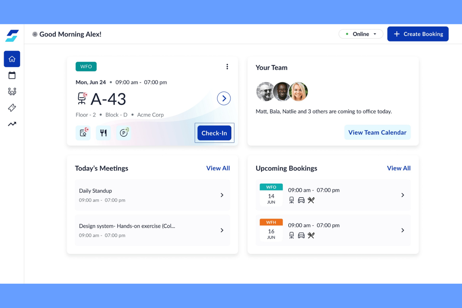 WorkInSync screenshot - 10 beste AI-software voor het reserveren van flexwerkplekken in 2026