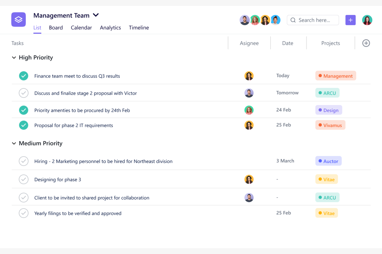 SmartTask screenshot - 10 beste Smartsheet-alternatieven geselecteerd voor 2026
