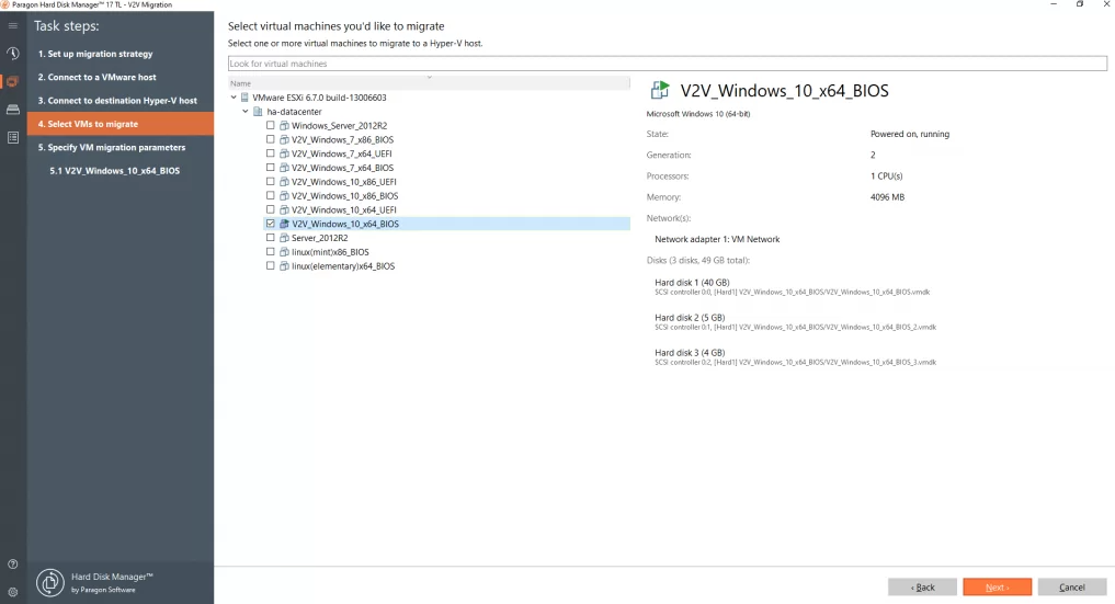 Paragon Hard Disk Manager Business screenshot - Top 10 beste software voor het klonen van harde schijven van 2026