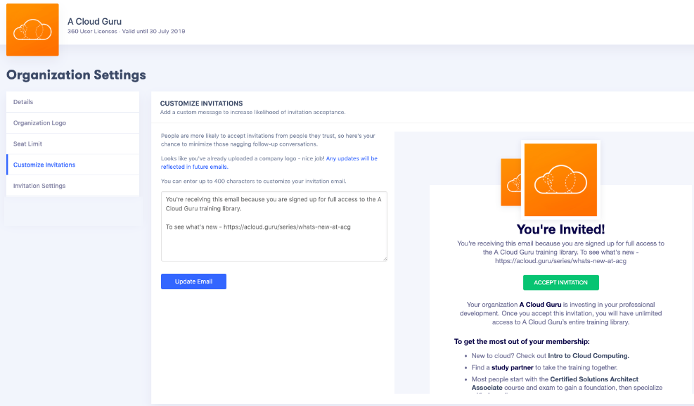 A Cloud Guru screenshot - 10 beste software voor virtuele IT-labs beoordeeld in 2026