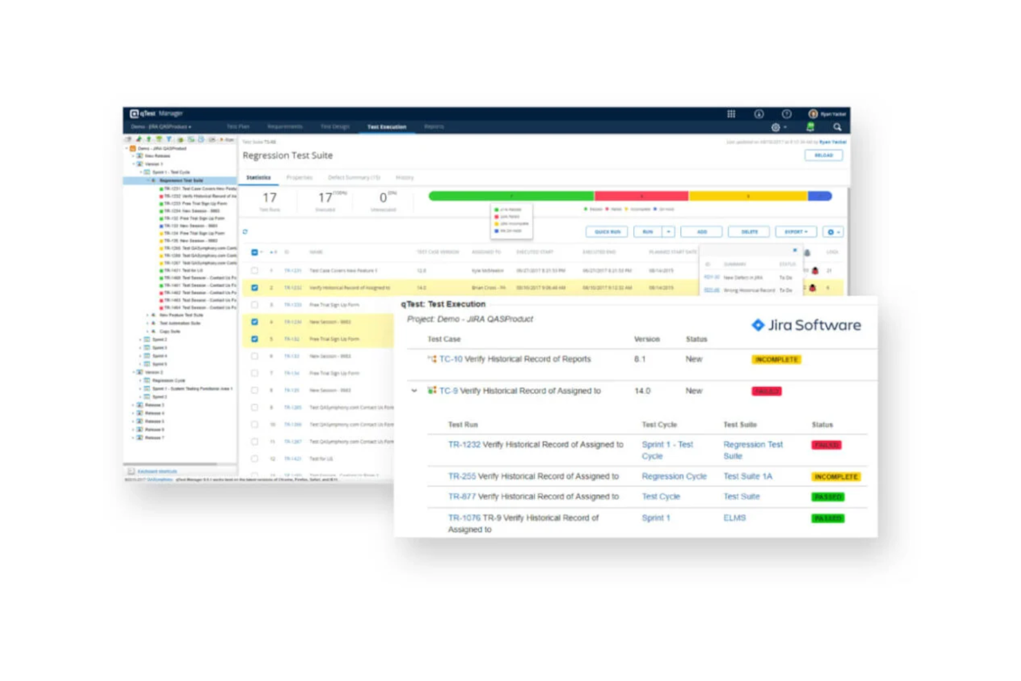 Tricentis qTest screenshot - 10 beste testmanagementtools voor Jira in 2026