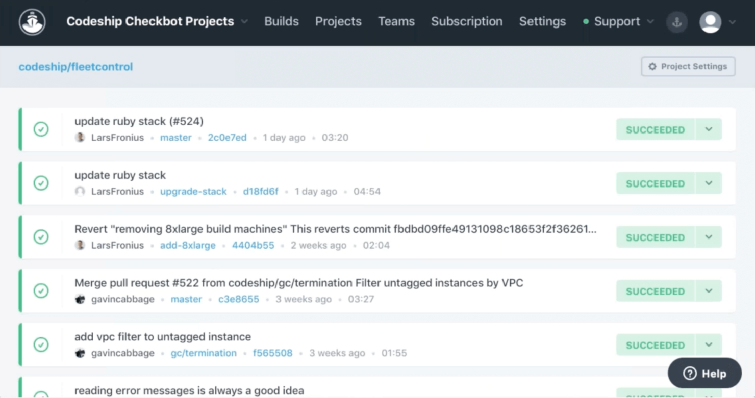 CodeShip screenshot - 10 beste tools voor continue oplevering beoordeeld voor 2026