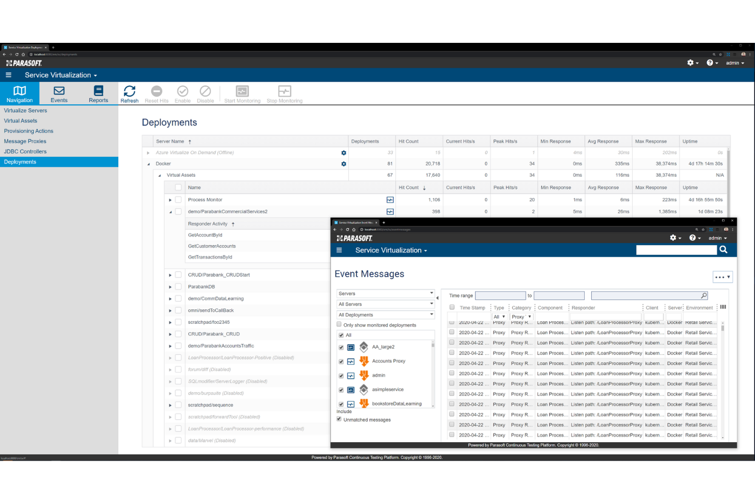 Parasoft Virtualize screenshot - 10 beste tools voor servicevirtualisatie in 2026
