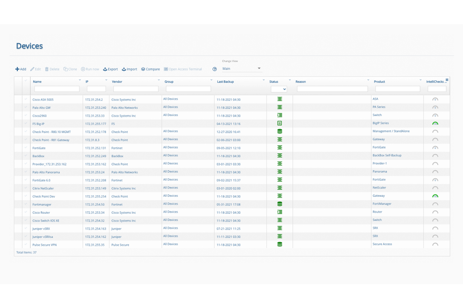 BackBox screenshot - 10 beste configuratiebeheertools voor ondernemingen in 2026