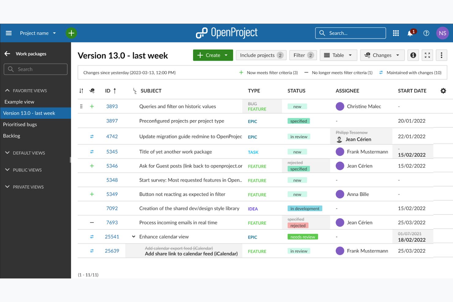 OpenProject screenshot - 10 beste gratis hulpmiddelen voor eisenbeheer beoordeeld in 2026