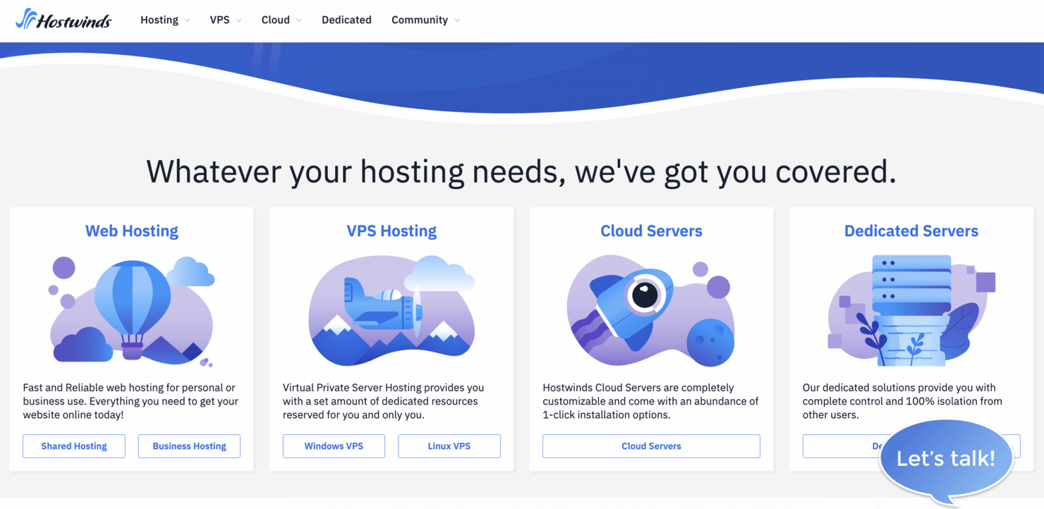 Hostwinds screenshot - 10 beste beheerde hostingdiensten beoordeeld in 2026