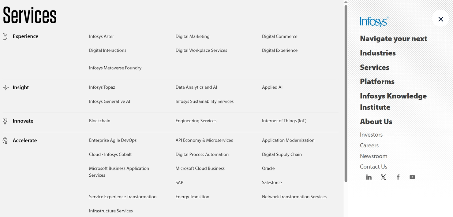 Infosys screenshot - 10 Beste grootste beheerde IT-dienstverleners beoordeeld in 2026
