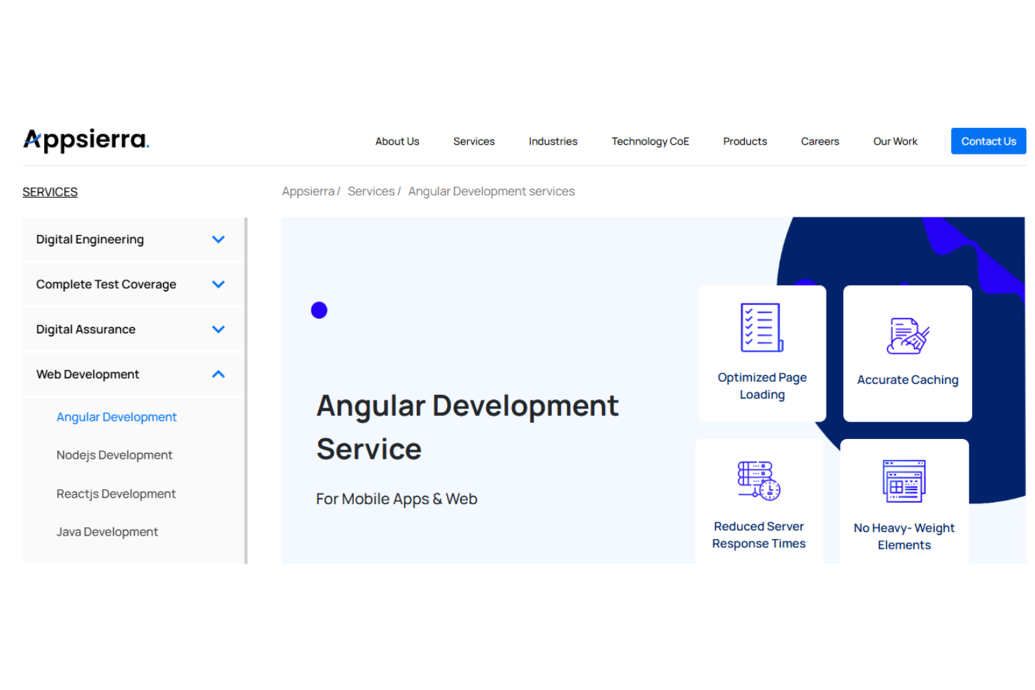 Appsierra screenshot - 10 Beste Angular-ontwikkelingsdiensten in 2026
