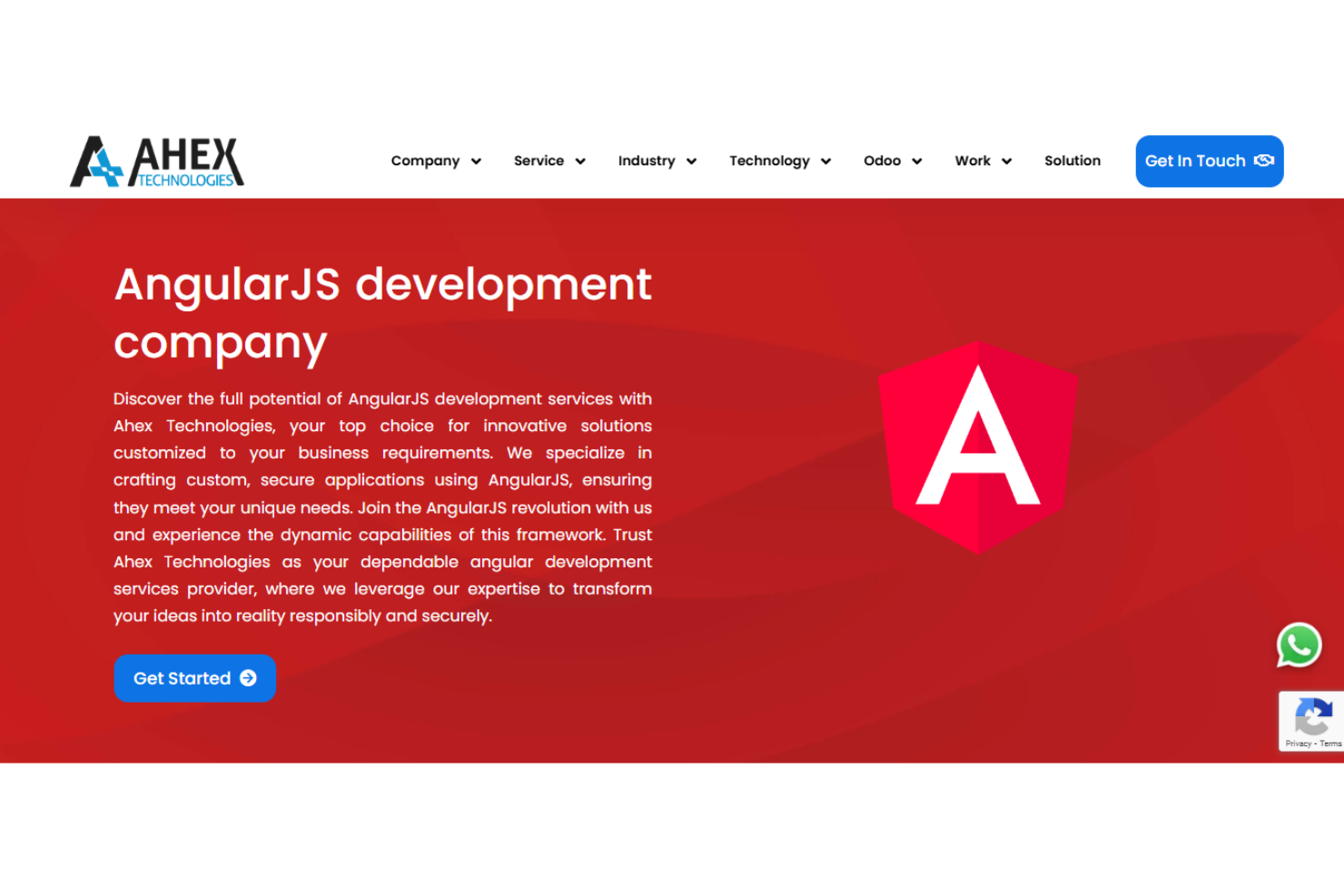 Ahex Technologies screenshot - 10 Beste Angular-ontwikkelingsdiensten in 2026