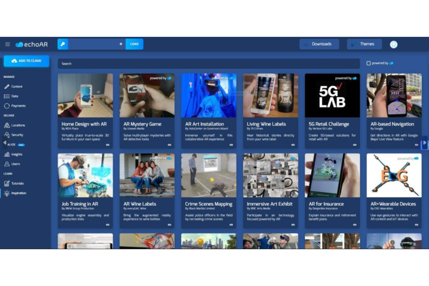 echo3D screenshot - 10 beste softwaretools voor augmented reality voor 2026