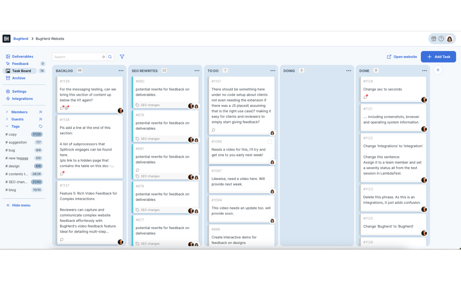 BugHerd screenshot - 10 beste softwaretesttools voor QA’s in 2026