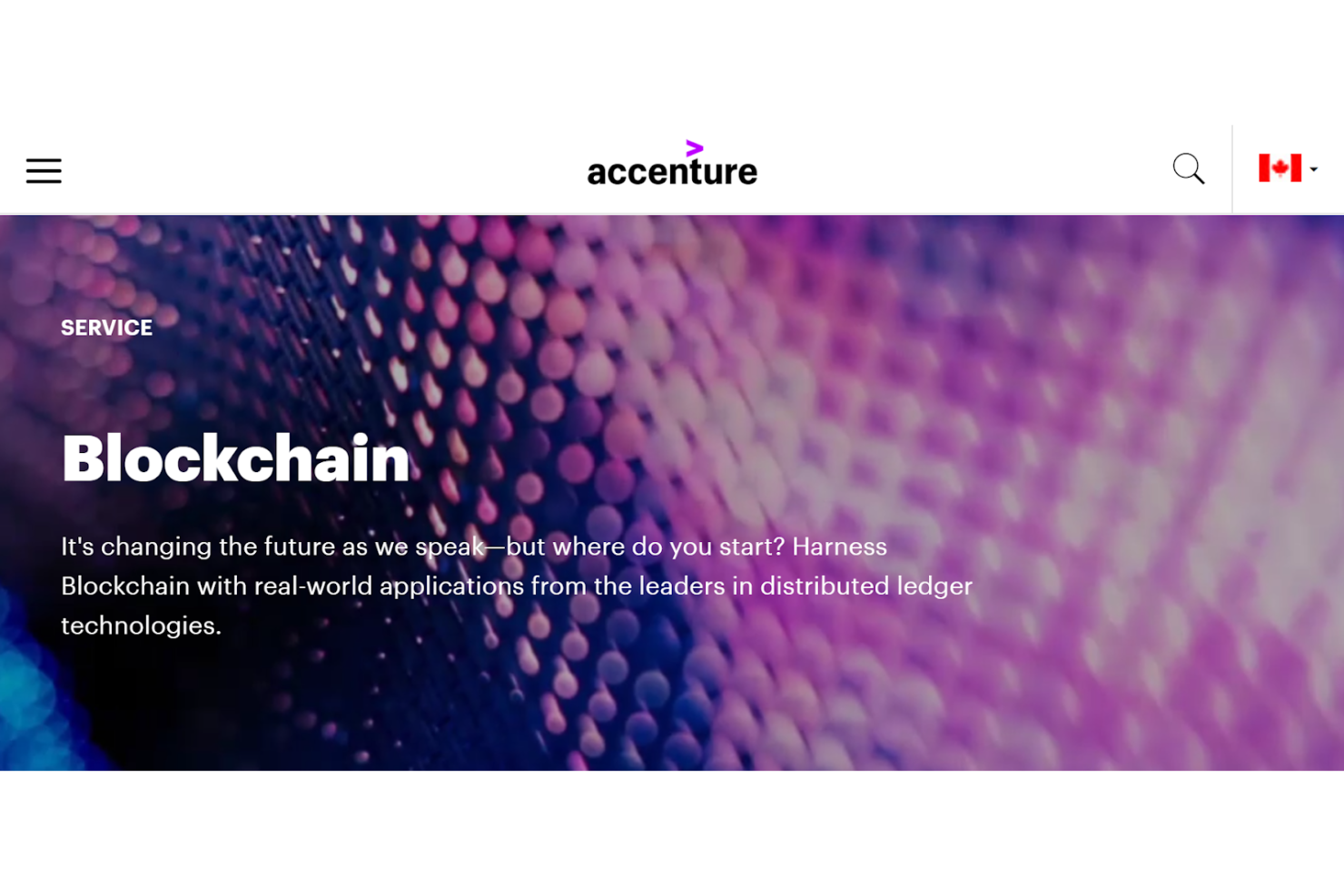 Accenture screenshot - 10 beste blockchainadviesdiensten beoordeeld in 2026