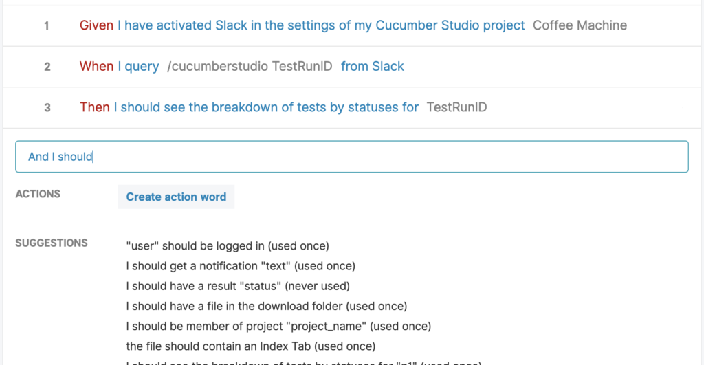 CucumberStudio screenshot - 10 beste software voor kwaliteitsengineering van 2026