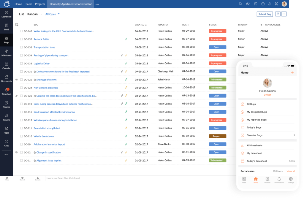 Zoho BugTracker screenshot - 10 Beste tools voor defectregistratie beoordeeld in 2026