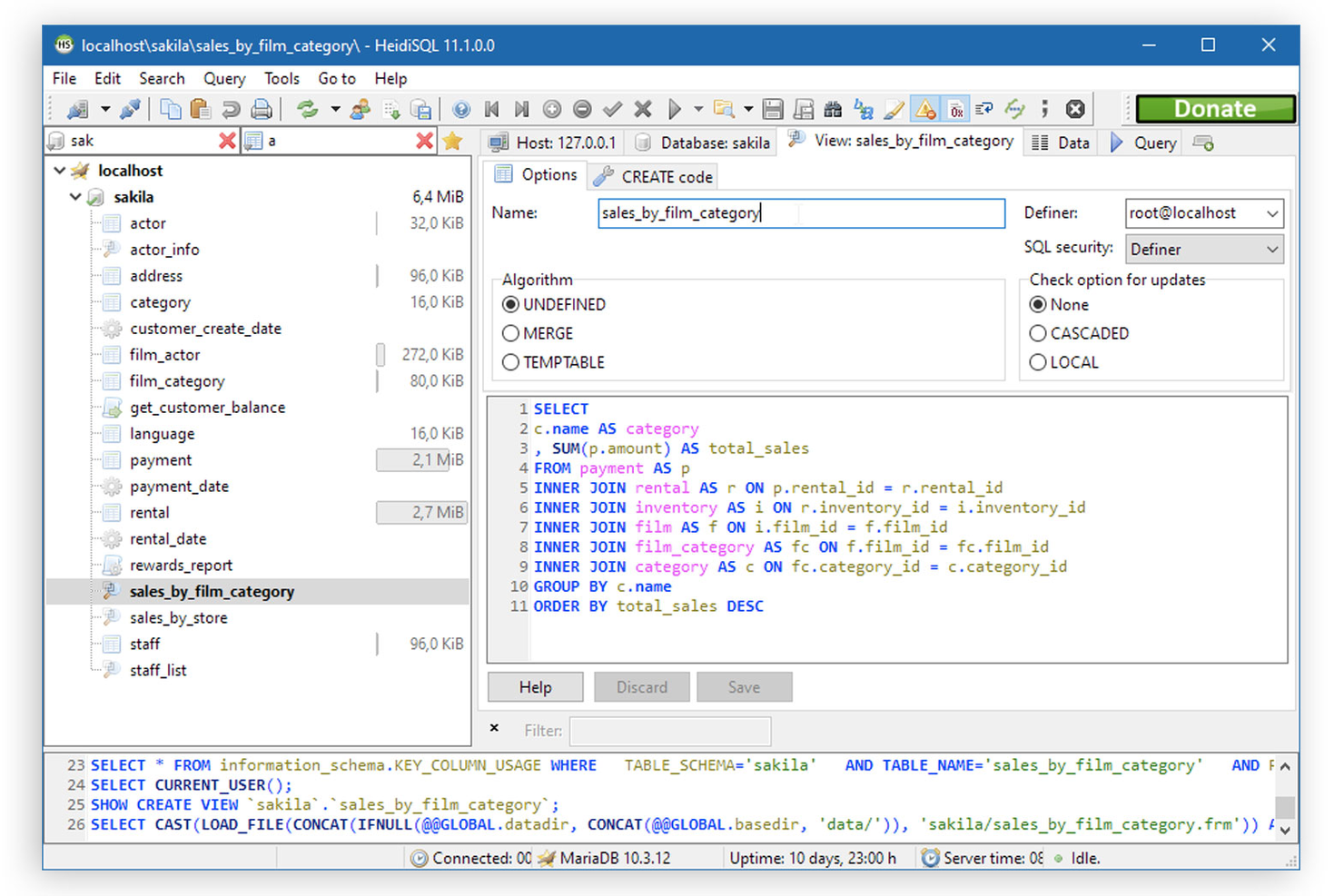 HeidiSQL screenshot - 10 beste SQL-editors beoordeeld in 2026
